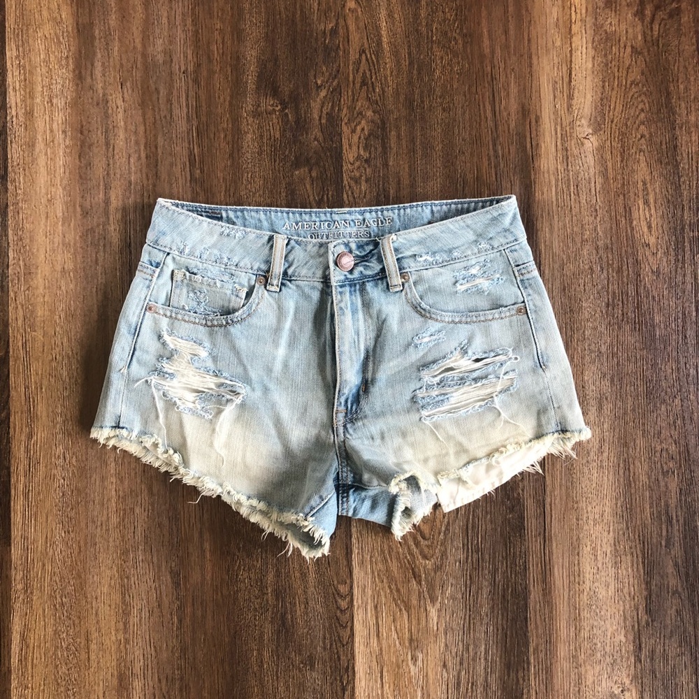 American Eagle Distressed denim shorts